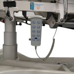 Close up image of HPA480A Electric Patient Trolley remote control showing 10 patient positions