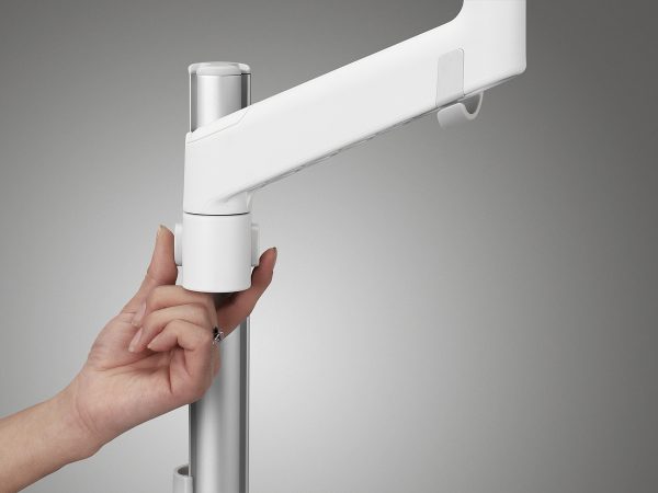 CBS Lima Monitor Arm with Clamp - White