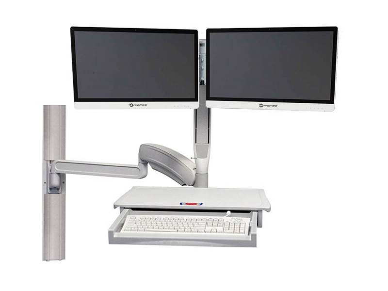 Capsa Healthcare Fluid Wall Arm with dual monitor